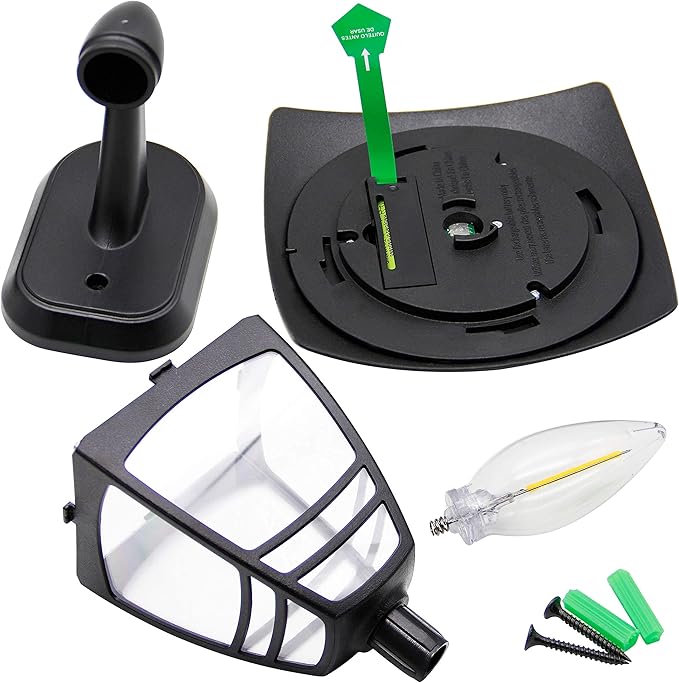 MAGGIFT 4 Pack Solar Powered Wall Lantern, Outdoor 10 Lumen LED Edison Bulb Warm White Solar Lights Wall Sconce with No Wiring Required, Fixture with Wall Mount Kit