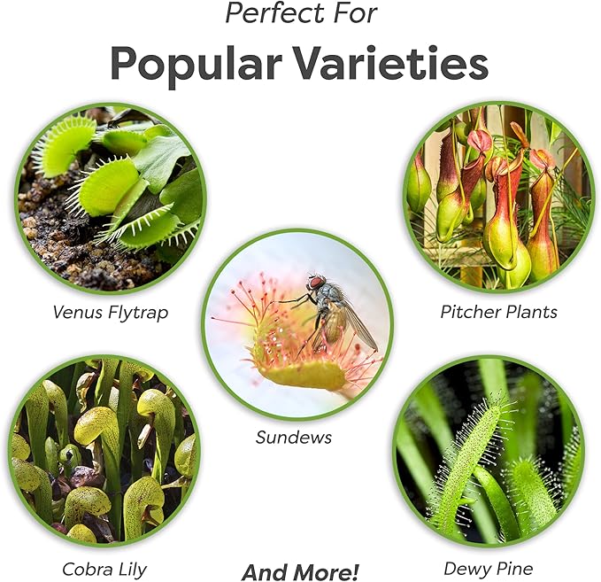 Perfect Plants Carnivorous Plant Soil | 4 Qts. Organic Premium Mix | Use with Venus Fly Traps, Pitcher Plants, or Other Carnivorous Plants
