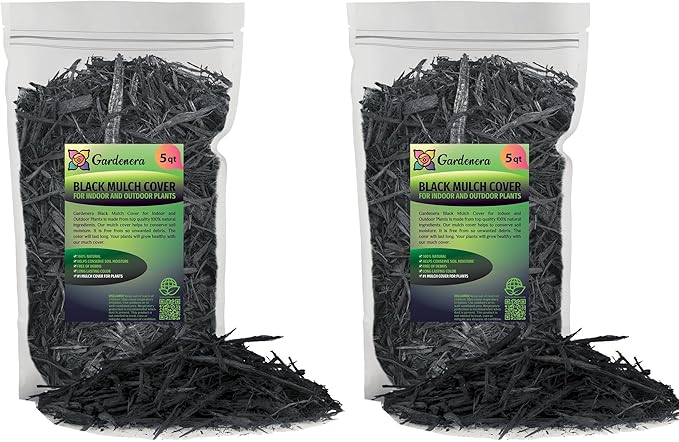 Black Mulch - Improve Soil Fertility and Insulate Plant Roots - 10 QUARTS