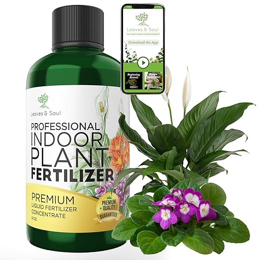 Professional Liquid Indoor Plant Fertilizer | 3-1-2 Concentrate for Plants and Flowers | Multi-Purpose Blend & Gardening Supplies | 8 oz Bottle