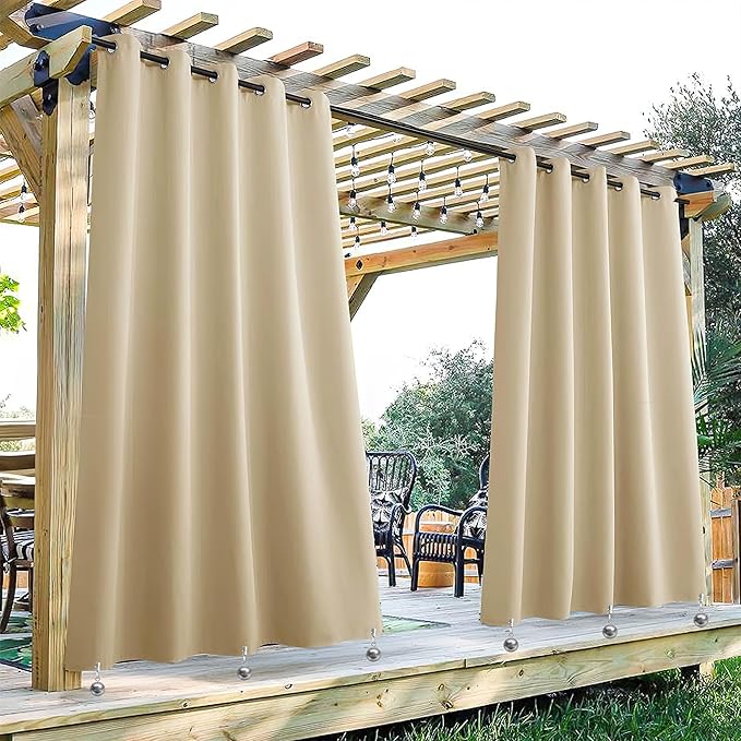 16 Pack Heavy Duty Curtain Weights for Outdoor, Stainless Steel Drapery Clip Keepping Curtain Panel Straight, Keep Outdoor Curtain Flag from Waving, Help Weigh Down Sun Curtain Tablecloth Garden Flag