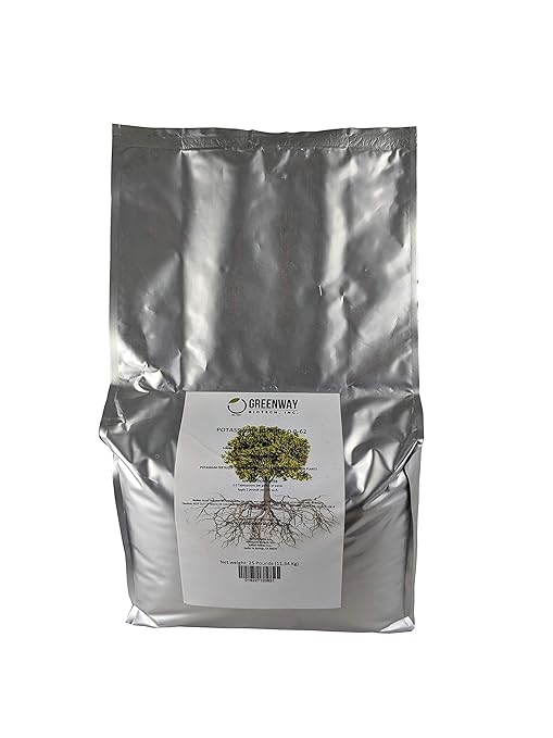 Greenway Biotech Potassium Chloride 0-0-62 Fertilizer - Muriate of Potash | 100% Water Soluble - Improves Plant's Root Growth Fertilizers Ideal for Soil and Hydroponics - 25 Pounds