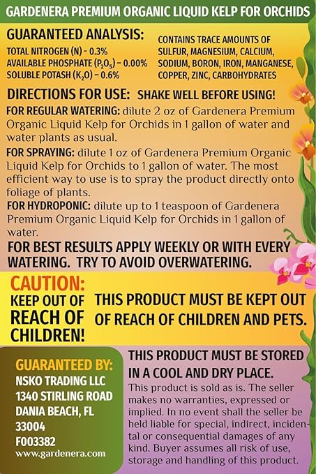 Organic Orchid Superfood - 8 oz - Premium Seaweed Fertilizer for Nurturing Healthy Orchid Plants