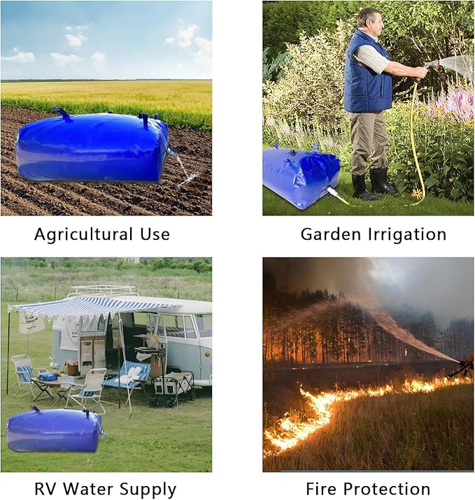 XITAO 142gal/540L Water Storage Bladder Large Capacity Water Storage Containers Portable Foldable Emergency Water Tank Water Bag for RVs, Drought Resistance, Fire Prevention, Agricultural Irrigation