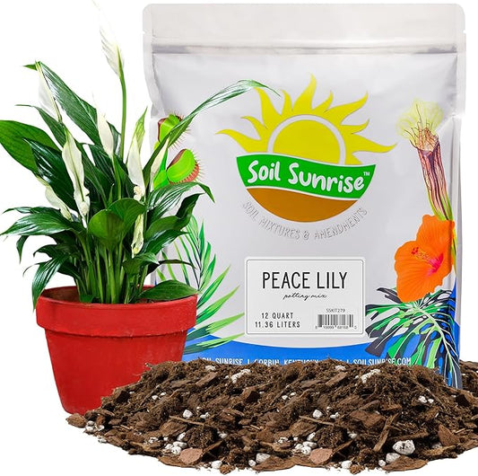 Peace Lily Potting Soil Mix (12 Quarts), for Planting, Growing, or Repotting Peace Lily Plants