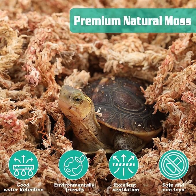 ZeeDix 500g Premium Sphagnum Moss for Plants, 25QT Natural Long Fibered Orchid Moss Sphagnum Peat Moss Bulk for Carnivorous,Orchid,Sarracenia,Succulent,Venus Fly Traps and Reptiles