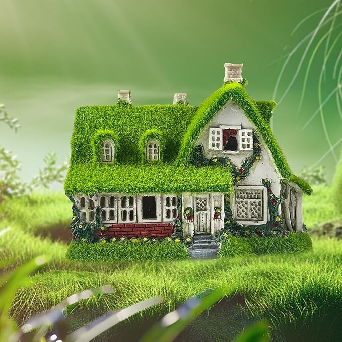 Solar Garden Outdoor Statue Light - Fairy House Lawn Decoration for Patio, Balcony, and Yard - Unique Gift for Any Occasion