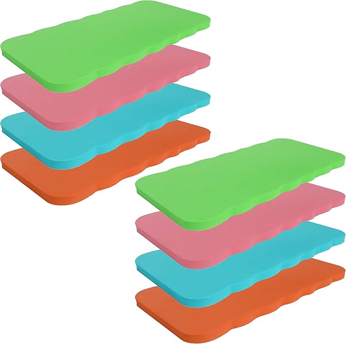 Black Duck Brand 8 Foam Kneeling Pads - Garden Knee Mat/Gardening Seat Cushion - Quality Comfort! 7" x .5"x 15" (8, Multi)