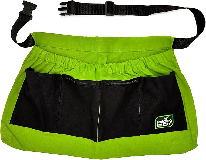 Seeding Square Harvest Apron Hands-Free Gardening Apron for Fruits, Vegetables, Tools – Adjustable, Durable, Washable