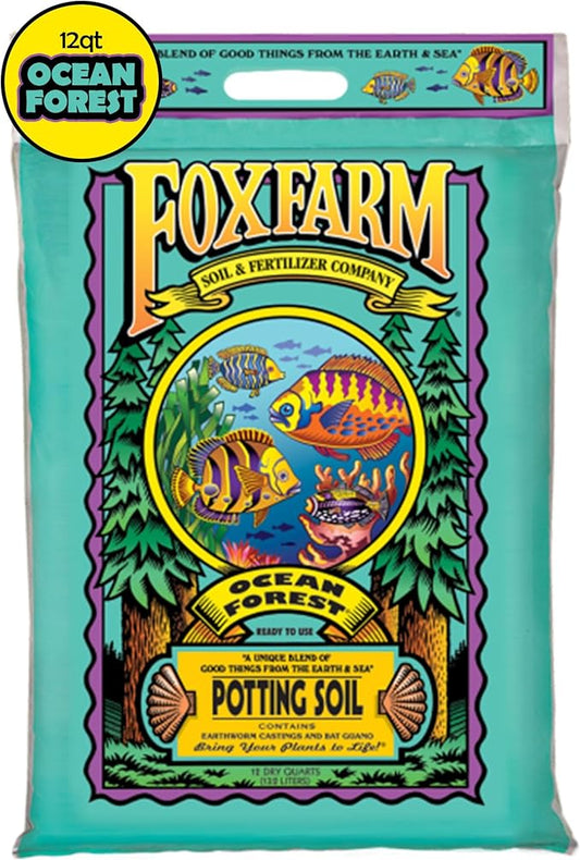 Ocean Forest Garden Potting Soil Blend, Mix for Containerized Plants, Flowers, and Vegetables, 12qt