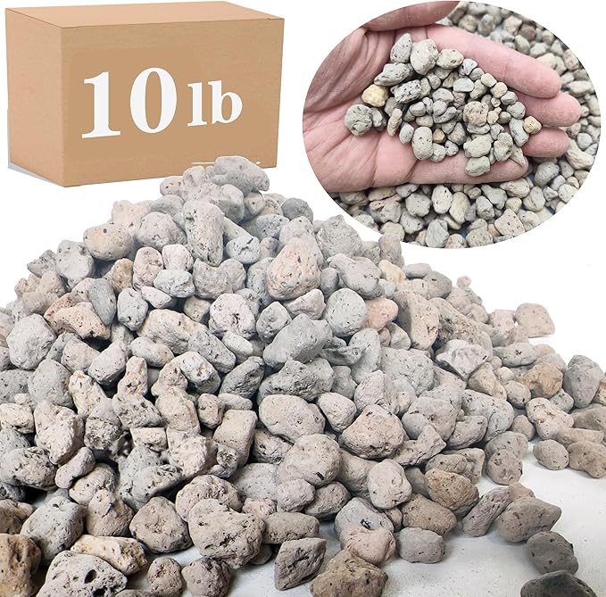 Voulosimi Garden Pumice Rock Horticultural Cactus Bonsai Succulent Soil Additive for Plants, Landscaping, Vase Fillers (3/8 inch, 10 LB)