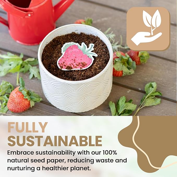 10 Pcs Plantable Seed Paper - Seed Paper Favors | Flower Seed Paper for Gardening, Crafting, Birthdays, Wedding Anniversaries | Indoor Flower Plantable Seeded Paper | Plantable Mini Seed Papers Set