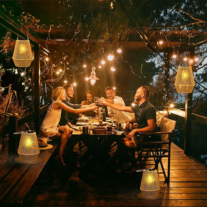 Solar Lanterns, KagoLing Solar Lights Outdoor Waterproof Solar Lights for Outside Hanging Solar Lantern Solar Table Lamp Lights Decoration for Garden,Yard,Patio,Porch,Trees,Lawn,Pathway, 2 Pack