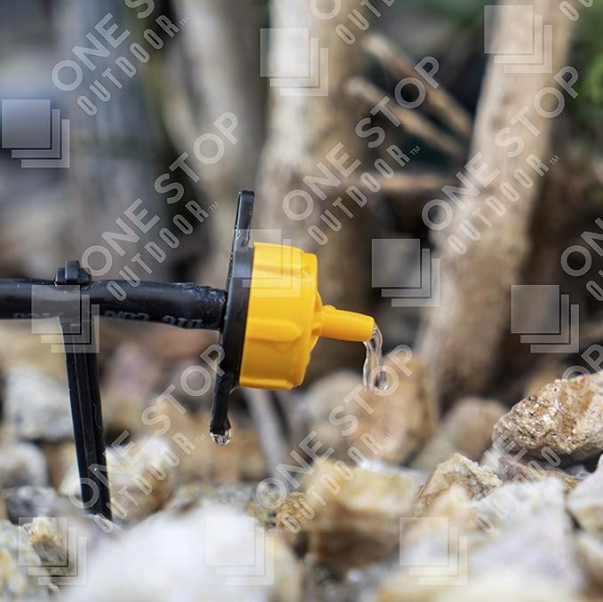 One Stop Outdoor (50-Pack) - 1/2 Gallon Per Hour Pressure Compensating Drip Emitters - Premium Drippers for Drip Irrigation (1/2 Gallon Per Hour)