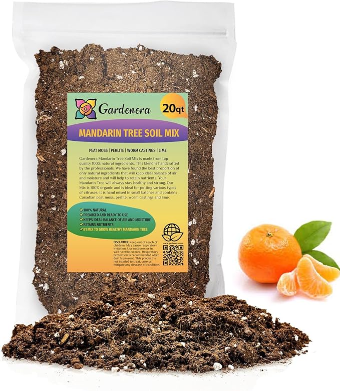 Gardenera's Mandarin Potting Soil: A Premium Blend for a and Mandarin Trees - 20 Quart