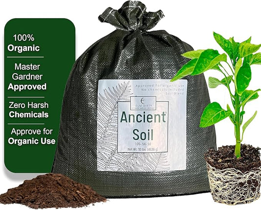 Elm Dirt Premium Ancient Soil for All Plants - Organic Plant Soil for Outdoor Plants & Indoor Plant Soil | Garden Soil for Plant Nutrients Growth & Protect your Plants Bugs - Roots Organic Soil, 25lbs