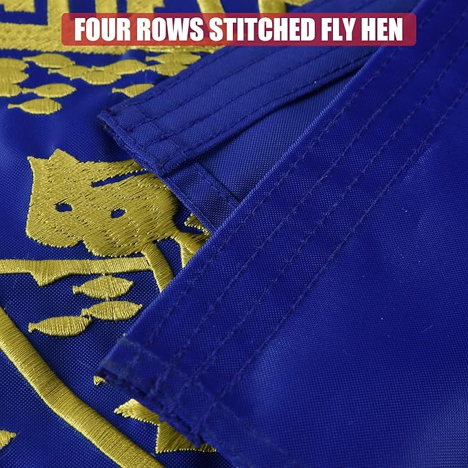 Oregon State Flag 4x6 Ft, Deluxe Full Embroidered Heavy Duty Nylon Durable OR Outside Flags, Indoor/Outdoor, Sewn Stripes and Brass Grommets