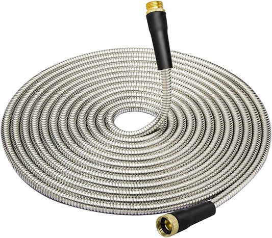 Water Hoses 10 feet – 3/4'' Fittings, Flexible Garden Hoses for Garden Watering, Outdoor Cleaning, House Cleaning, Car Washing, Swimming Pool, Camping, Agricultural Irrigation, Dog Bathing