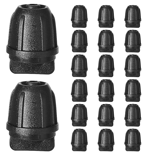20 Pack 1/4 Inch Drip Irrigation Hose End Plug Fittings, Drip Tubing End Closure Cap, End Plugs for DripTubing Connectors, Lock Barbed End Cap Connectors for Garden Landscape System