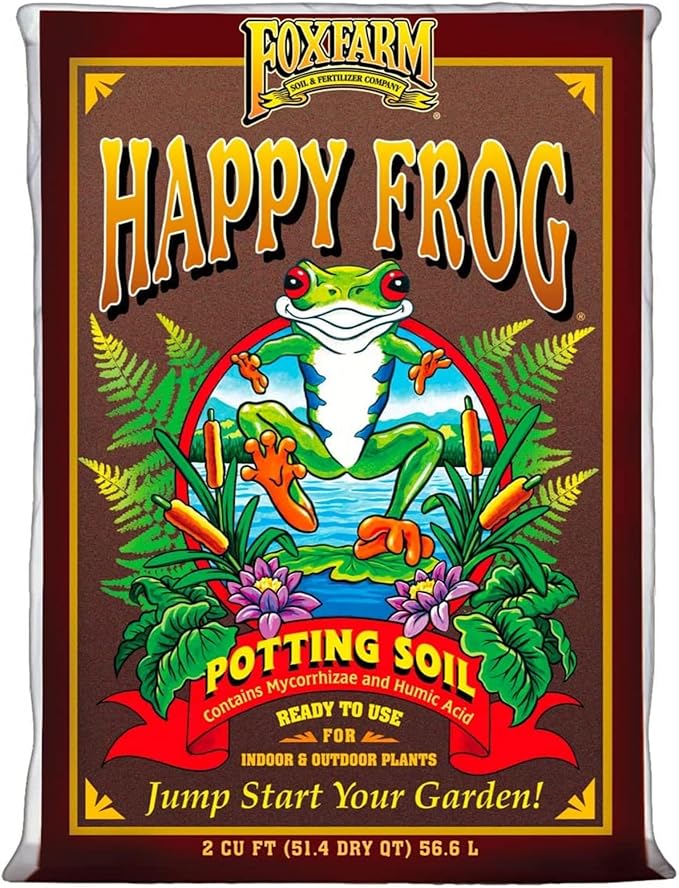 FoxFarm Happy Frog Potting Soil, 2cu ft, and Ocean Forest Potting Soil, 12qts (Pack of 2) - for Nurturing Plants and Healthy Growth