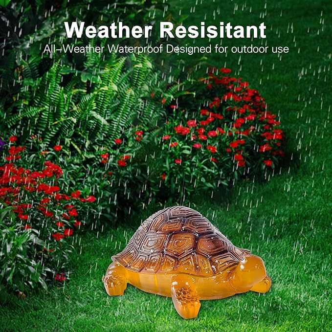 Solar Turtle Lights Deck Decorative Lighting Statue Lawn Patio Backyard Outdoor Garden Decoration Housewarming Gift