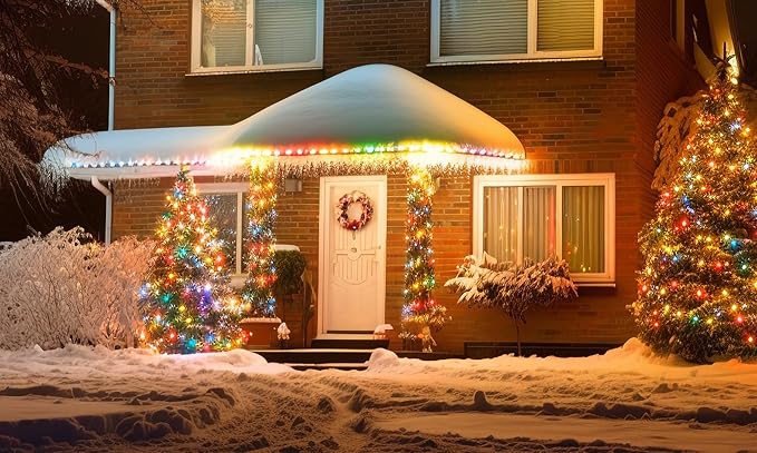 LED Rope Lights for Outside 50Ft Waterproof Led Rope Lighting 214 LEDs 110V 8 Modes Remote Control Timer Led Strip Light for Indoor Outdoor Party Holiday Garden Decoration (Multicolor)