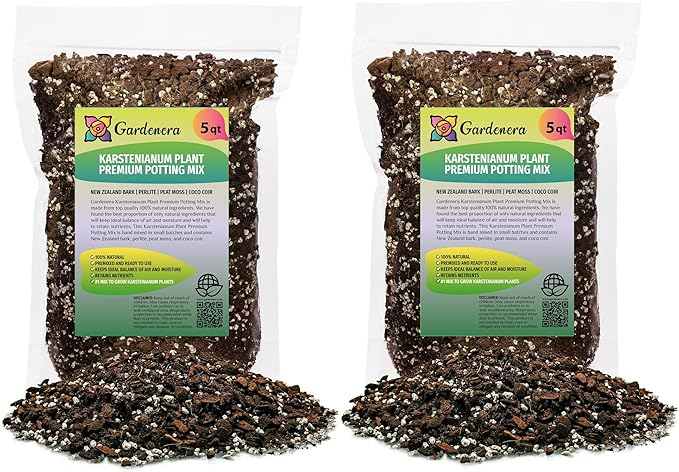 Monstera Karstenianum Potting Mix - Retains Moisture and Enhances Root Development - 10 Quart (2 Bags of 5 Quart)