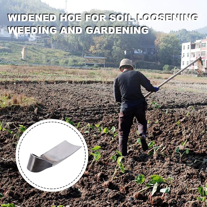 Cabilock Hand Hoe Head Handheld Grub Hoe Replacement Gardening Tool Remove Grass Weeds Planting Digging Tool - Small