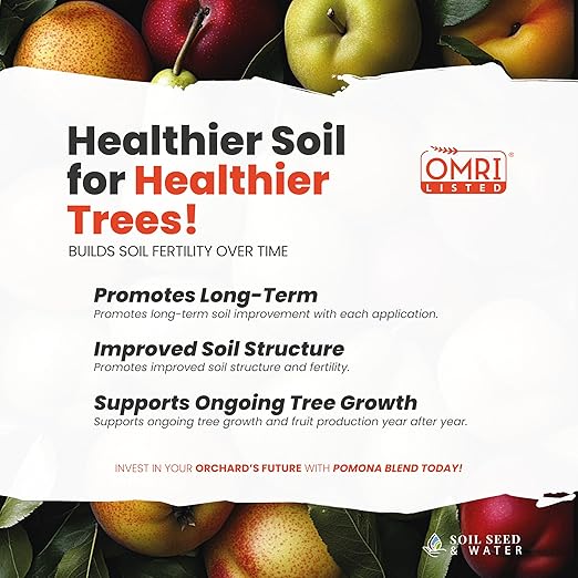 Soil Seed & Water Pomona Blend Concentrated Organic Soil Amendment Fertilizer for Pome & Stone Fruit Trees