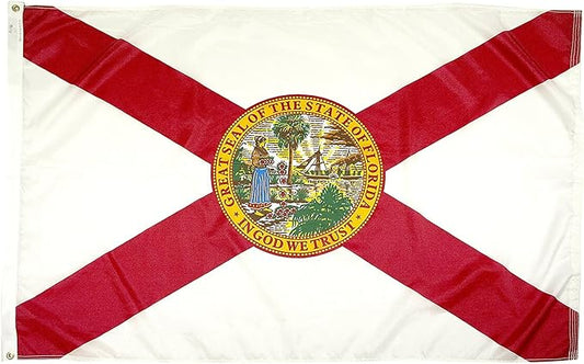 FlagSource Florida Nylon State Flag, Made in the USA, 5x8'