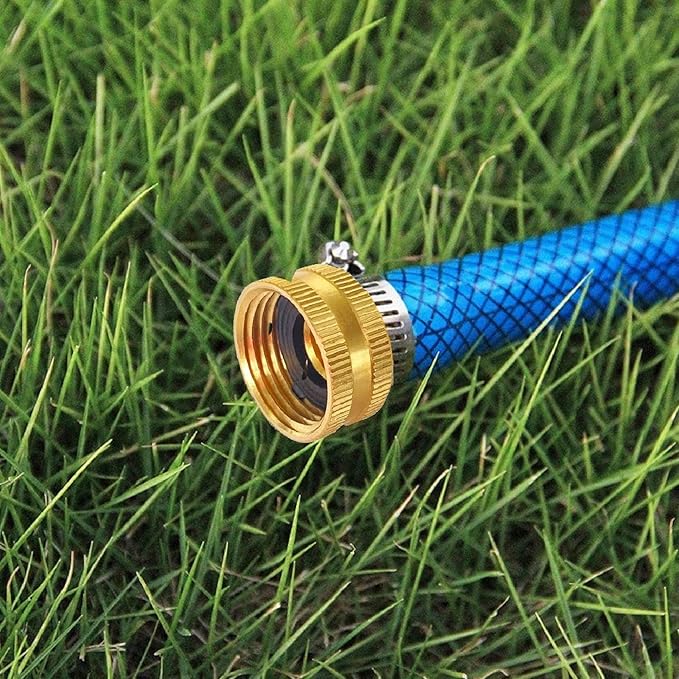 Garden Hose Adapter Swivel Fitting GHT 3/4 to 1/2 Hose Drip Irrigation Tubing to Faucet - Reusable Connector Fittings for Most Rain Bird, Orbit, Dig, Toro 1/2 Tubing x 3/4" GHT(2PCS)