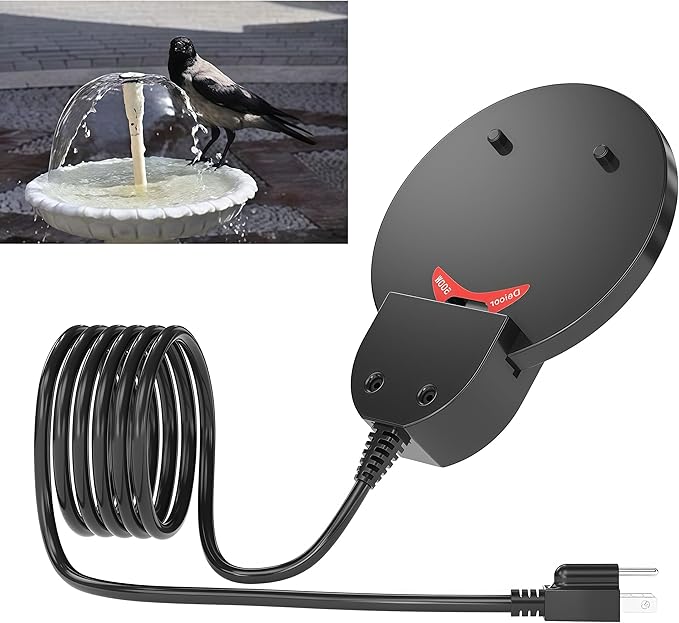 Bird Bath Heater,250W pond heater, Full-Covered Aluminum Bird Bath Heater for Outdoors in Winter,Stock Tank Heater with Thermostatically Controlled,Chicken Water Heater-Deicer,livestock water heater