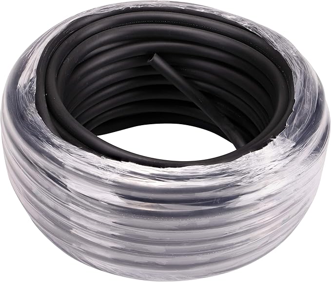 Raindrip 016005VP 1/4-Inch Drip Irrigation Supply Tubing, 50-Foot, for Irrigation Drippers, Drip Emitters, Drip Irrigation Parts, and Drip Systems, made with Vinyl, Black