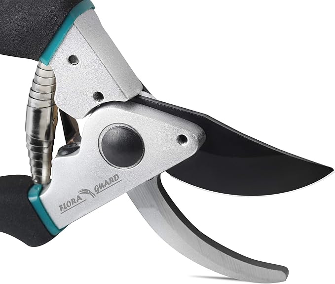 Flora Guard Pruning Shears 8.6" Bypass Garden Shears, Professional Ultra Sharp Sk5 Steel Garden Clippers, Heavy Duty Durable Ergonomic handle Plant Cutting Scissors Tools, Yard Hedge Branch Trimmer