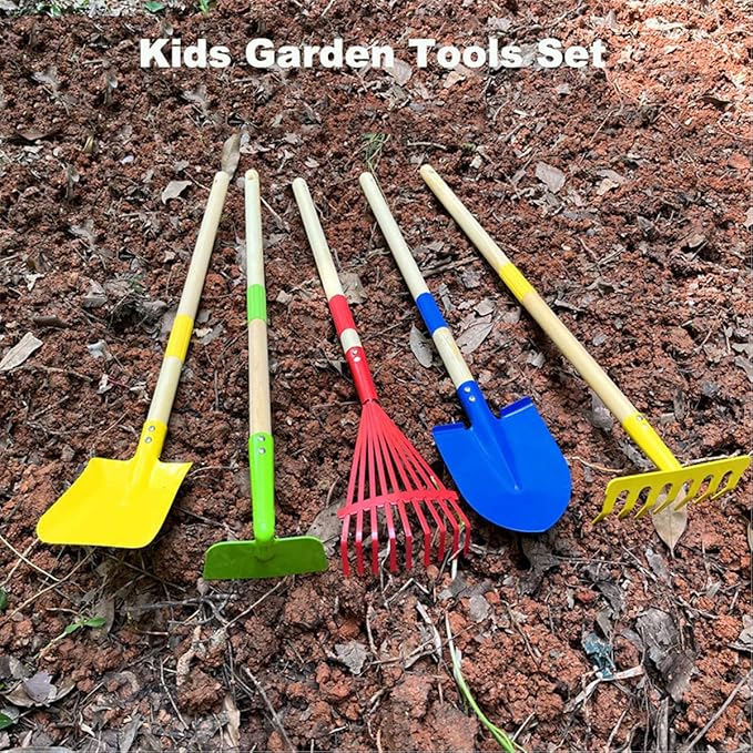 Mini Garden Tools- Kids Gardening & Lawn Care Hand Tools/Small Patio, Lawn & Garden Tools Set (Garden Tools Set 6PCS)