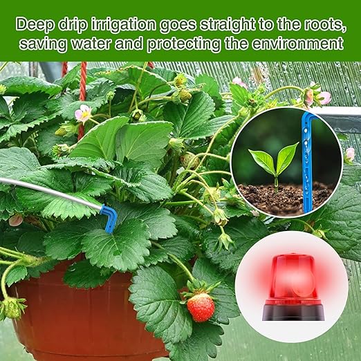 Automatic Watering System TRJZWA Newest Indoor Plant Watering System Kit DIY Plant Watering Device with Customize Schedule Water Timer, USB Power for Vacation Plant Watering System for Balcony/Indoor