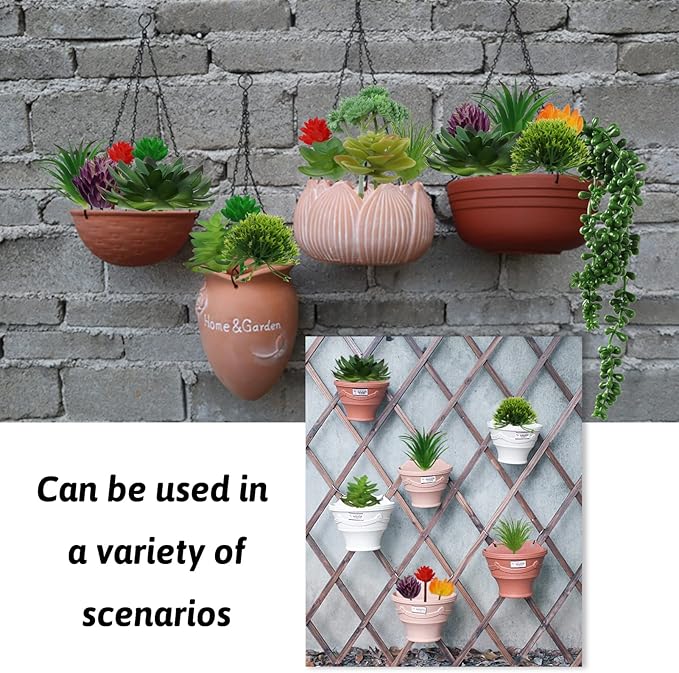 Succulents Plants Artificial, 20pcs Colorful Fake Succulents, Mini Artificial Succulents for DIY Home Terrarium Floral Wall Office Decoration (Unpotted)