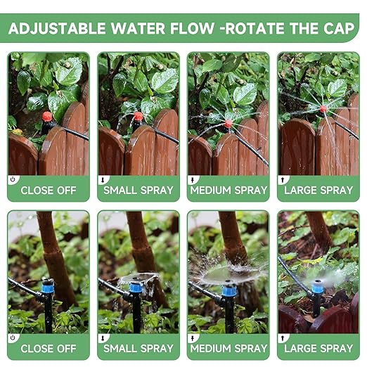 Quick-Connect 200FT Drip Irrigation System Kit, Automatic Garden Plant Watering System for Greenhouse, Yard, Lawn, with 1/2 inch 1/4 inch Irrigation Tubing Hose and Accessories