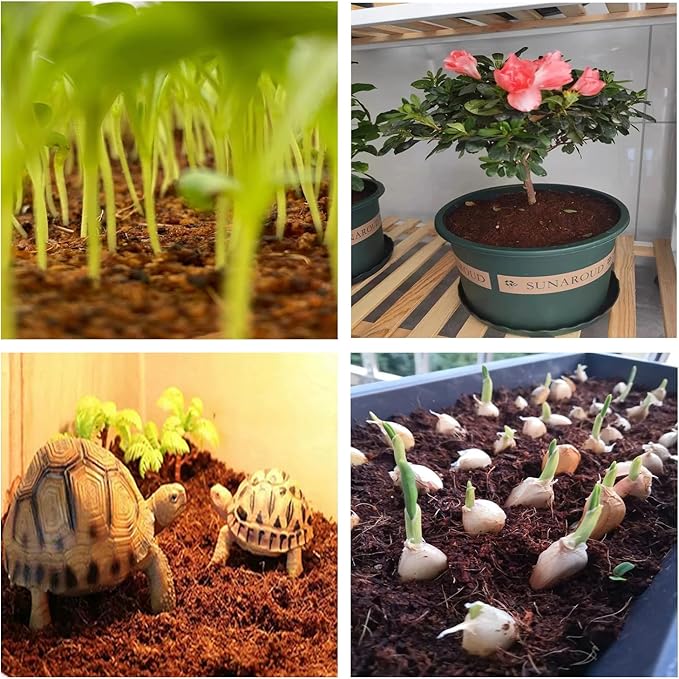 Coco Coir Brick for Plants-5 Pack Premium 100% Organic Peat Moss Mix with Low EC & pH Balance,Plant Soil Enhance Root (5 Pack)