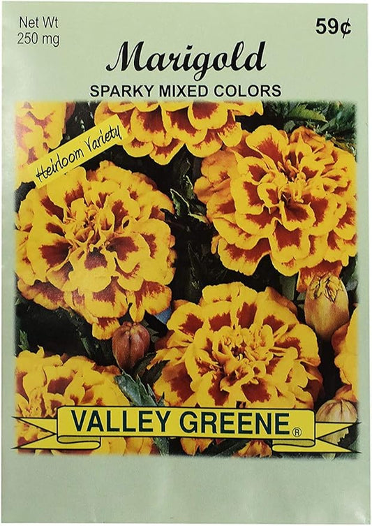 Set of Flower Seed Packets! Flower Seeds in Bulk - Great for Creating The Garden of Your Dreams! (50, Marigold - Sparky Mixed)