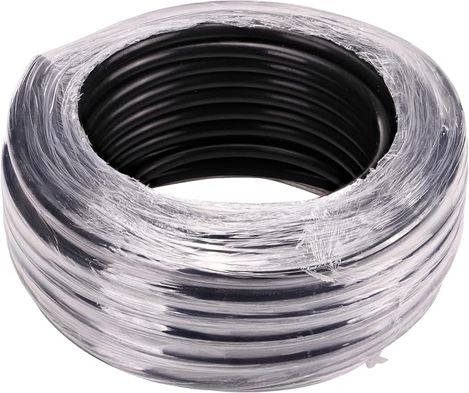 Raindrip 016005P 1/4-Inch Drip Irrigation Supply Tubing, 50-Foot, for Irrigation Drippers, Drip Emitters, and Drip Systems, Black Polyethylene