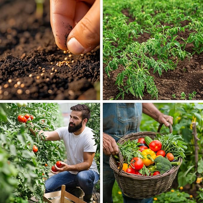 4000+ Salad Vegetable Seeds, 10 Varieties of Salad Veggies Seeds for Planting, Heirloom Seeds Gift Pack, Garden Seeds Kit for Indoor Outdoor Growing, Home Fresh Food Supply, Non-GMO