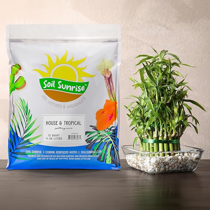 Tropical House Plant Potting Mix (12 Quarts); for All Types of Indoor House Plants
