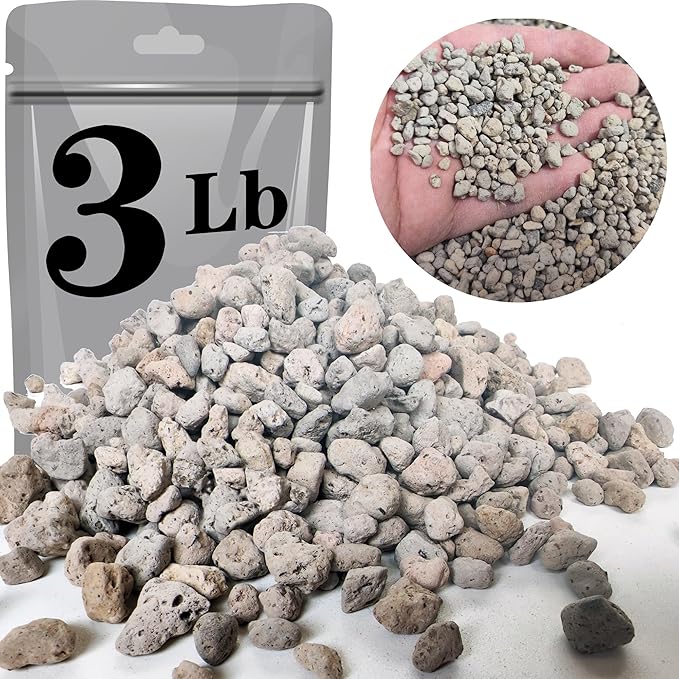 Voulosimi Garden Pumice Rock Horticultural Cactus Bonsai Succulent Soil Additive for Plants, Landscaping, Vase Fillers (1/4 inch, 3 LB)