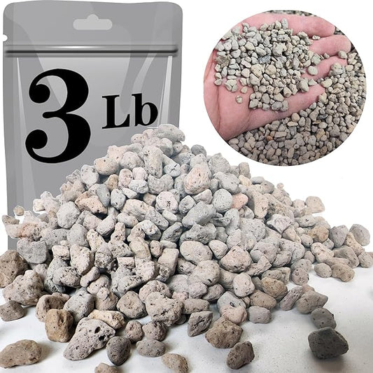 Voulosimi Garden Pumice Rock Horticultural Cactus Bonsai Succulent Soil Additive for Plants, Landscaping, Vase Fillers (1/4 inch, 3 LB)