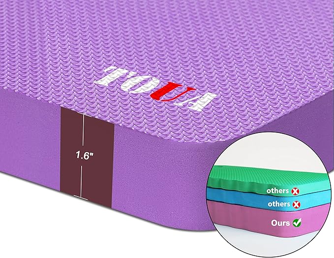 Kneeling Pad Thick Extra Large High Density Foam Comfort Kneeling Pad for Work Gardening Yoga Exercise Garden Knee Pad 2 Pack Purple