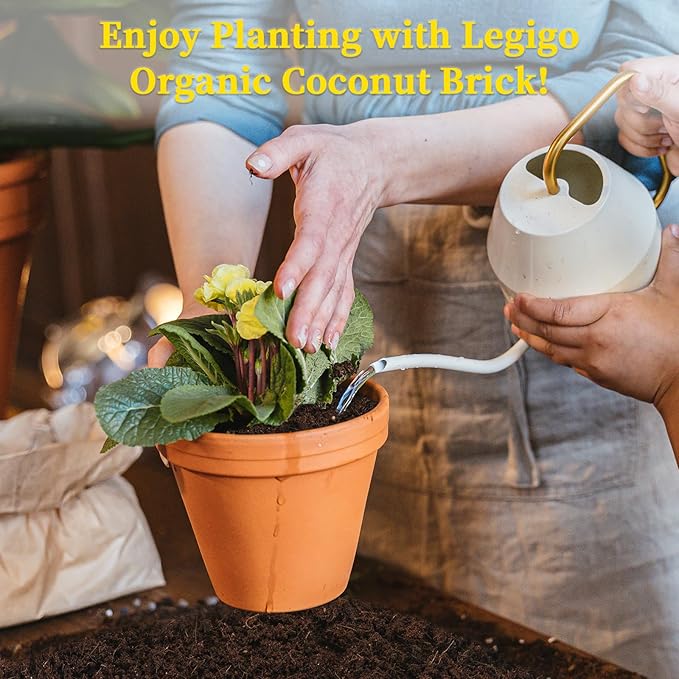 Organic Coco Coir 4.8 Lbs/2.2 KG(4 Pcs) - Compressed Coco Coir Bricks with Low EC & pH Balance - Organic Coco Coir for Plants, Herbs, & Gardening - Premium Coco Coir Potting Soil Substrate