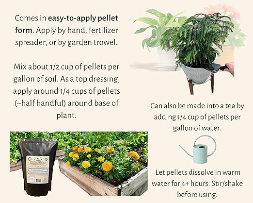 Soil Revival Bloom Booster and Soil Conditioner Pellets. Bat and Seabird Guanos with Rabbit Manure, Worm Castings, and Alfalfa Meal. 3.5lb Bag