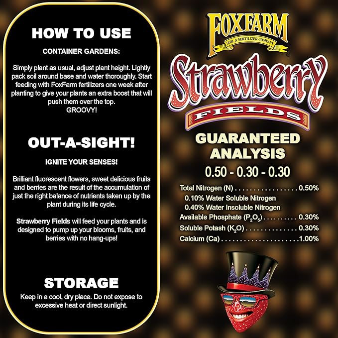 FoxFarm Strawberry Fields Fruiting & Flowering Potting Soil, 1.5cu ft (Pack of 2) - Use to Increase Blooms, Fruits, and Berries - Made for The Fruiting and Flowering Stages of Plants