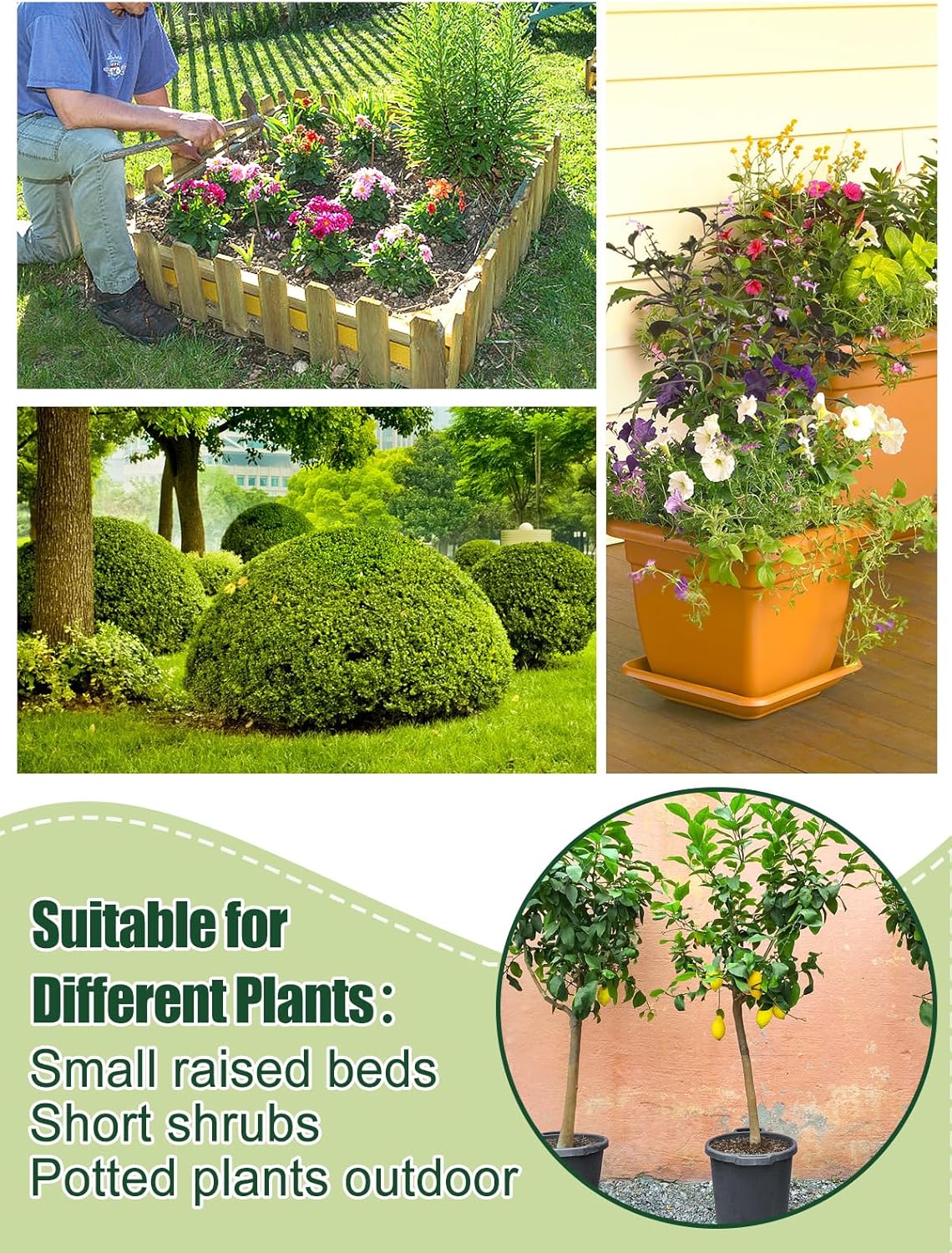 ANPHSIN 6 pcs Frost Protection Plant Covers - 39.3in x 39.3in Shrub Tree Plant Protection with Drawstring, Frost Cloth Wraps Blanket Freeze Bags for Winter Outdoor Garden Potted Plants Green